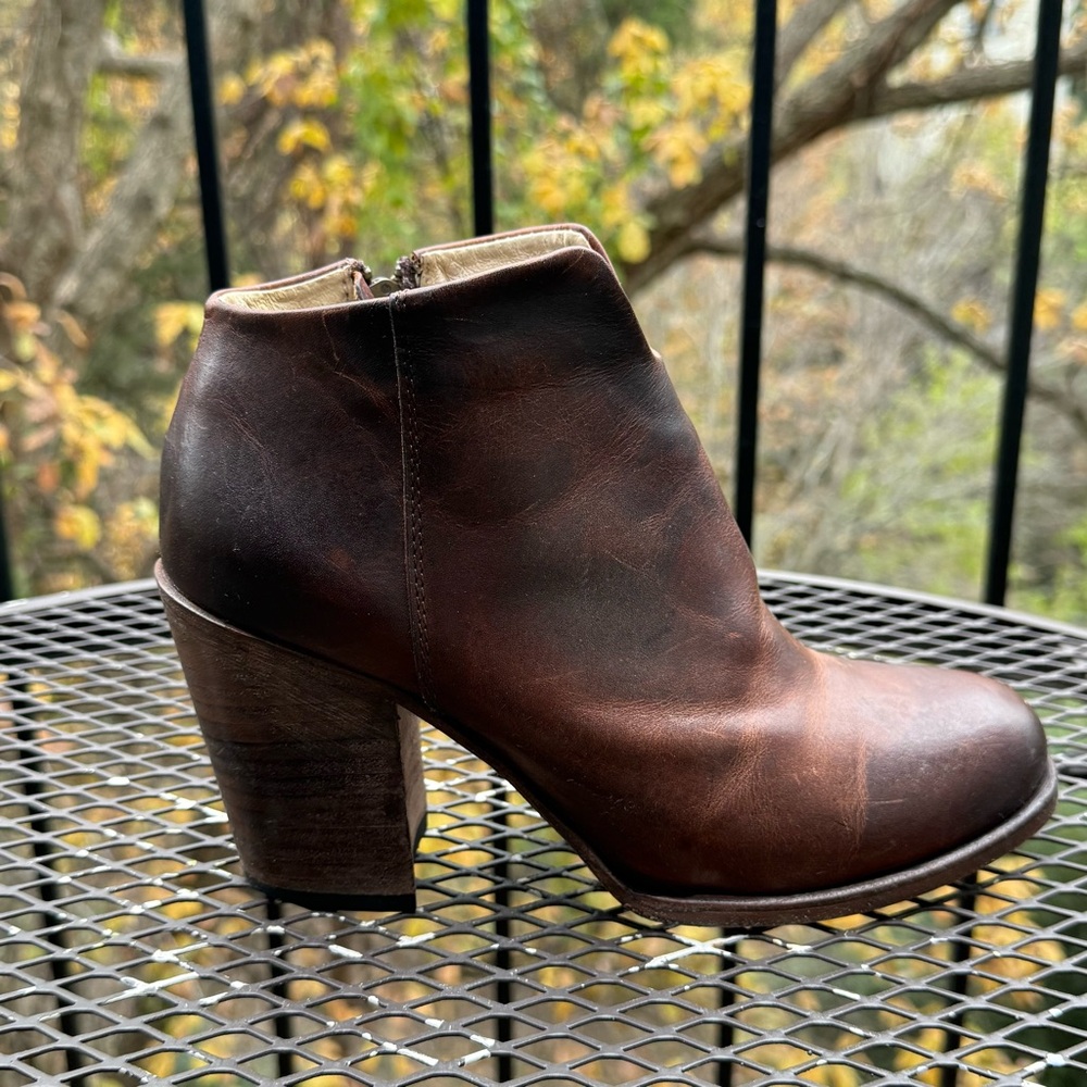 Brown Leather Ankle Boots